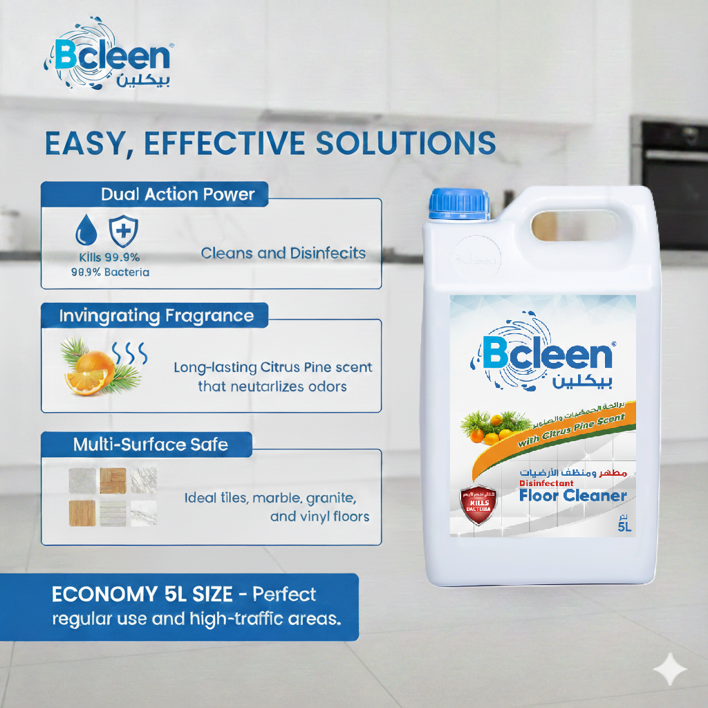 Bcleen Disinfectant Floor Cleaner Citrus Pine Scent 5L [1 pc]