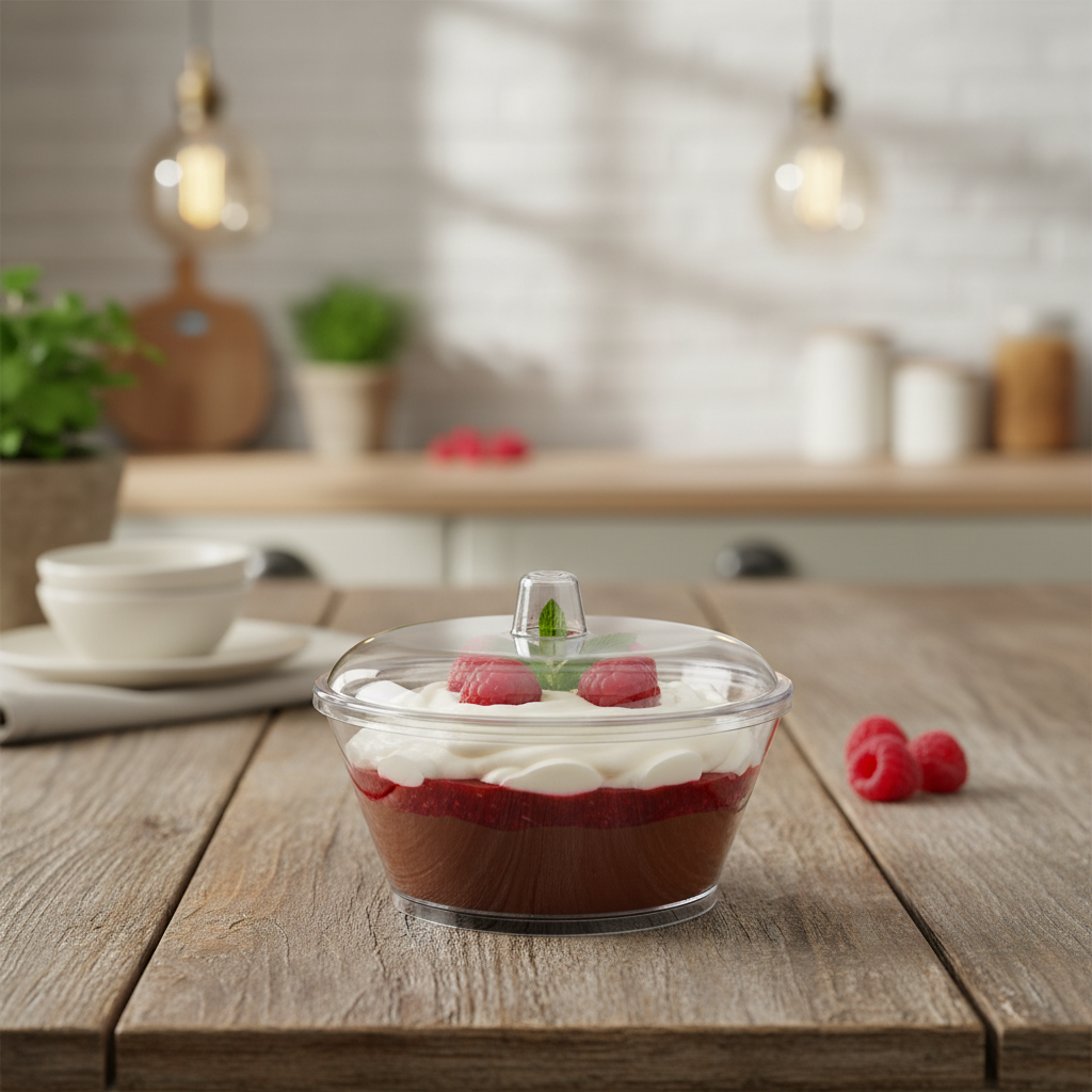 Fun Verrine Round Cups with Lid 35ml [12pcs x 1pkt]