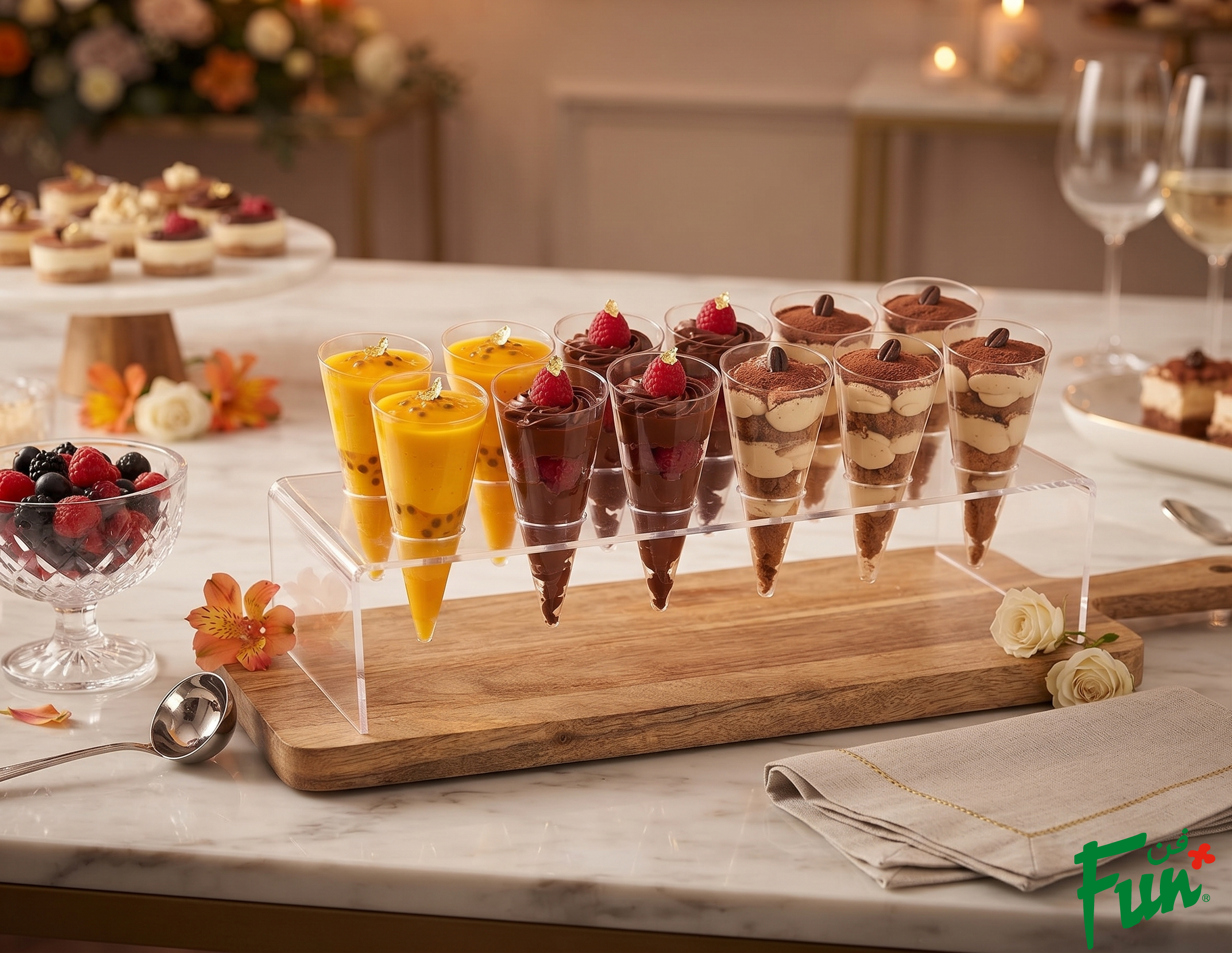 Fun Verrine Crystal Cone Cups 10 w/Stand [P:10pcsx1set]