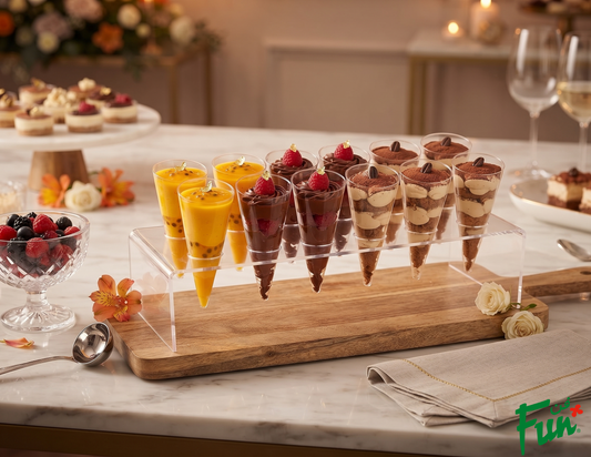 Fun Verrine Crystal Cone Cups 10 w/Stand [P:10pcsx1set]