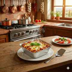 Fun Aluminium Containers With Paper Lids 870cc [10pcs x 1pkt]