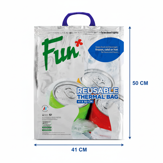 Fun Isotherm Plastic Silver Bag with Handle 50x41cm [1pc]