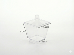 Fun Premium Verrine Hospitality Set – 20 Square Dessert Cups with Lids & Anti-Slip Tray