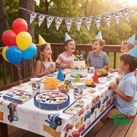 Fun Plastic Table Cover 132*220cm - Car Design [1pc]