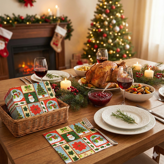 Fun 3-Ply Napkin 33x33cm - Christmas Ambiance [P:20pcsx1pkt]