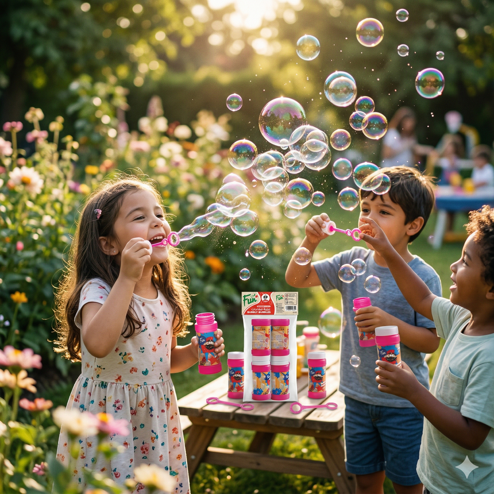 Fun Party Bubbles 2oz [4pcs x 1pkt]