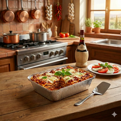 Fun Aluminium Containers With Paper Lids 1200cc [10pcs x 1pkt]