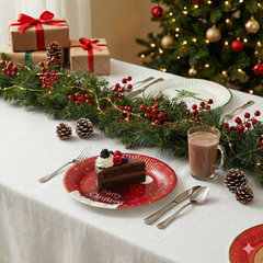 Fun Paper Plate Diameter 18cm - Christmas Santa's Hat [P:8pcsx1pkt]