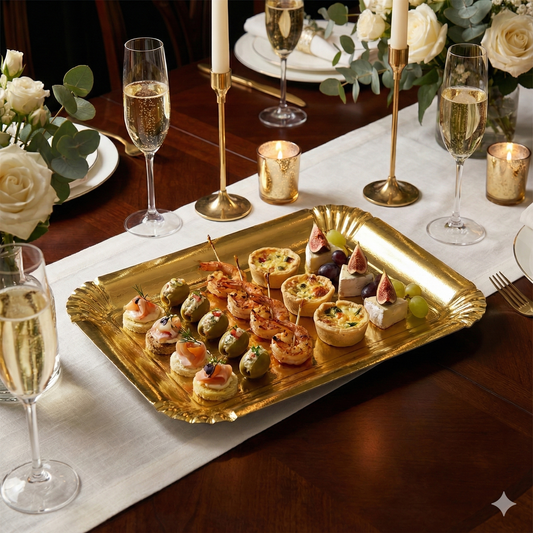 Fun Premium Golden Paper Trays 215x150x16mm [5pcs x 1pkt]