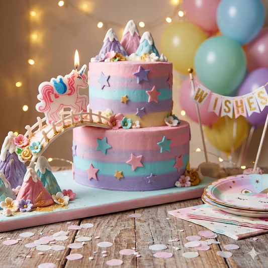 Fun Birthday Candles - Unicorn Design [1pc]