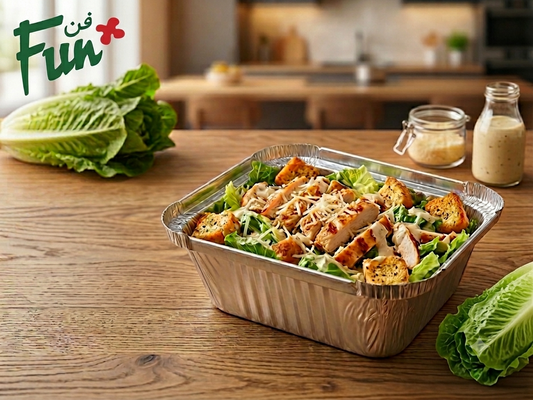 Fun Aluminium Containers With Paper Lids 420cc [10pcs x 1pkt]