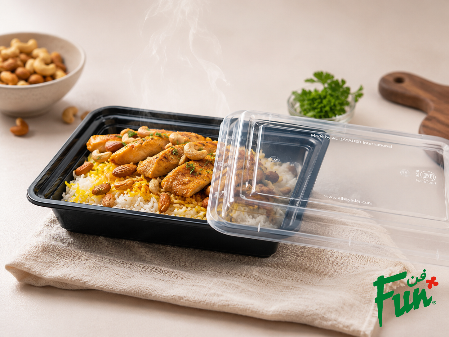 Fun Plastic Microwavable Rectangular Black Containers with Clear Lids 38oz [10pcs x 1pkt]