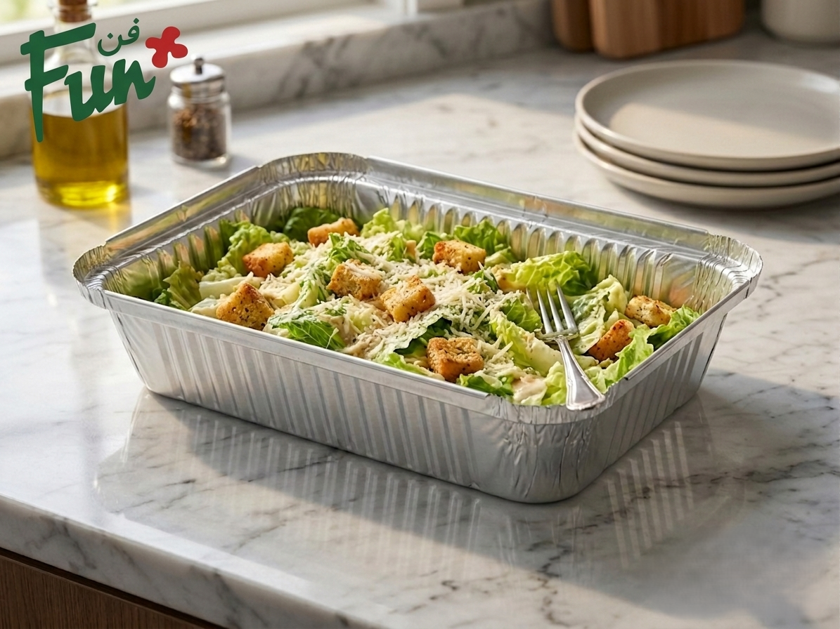 Fun Aluminium Containers With Paper Lids 800cc [10pcs x 1pkt]