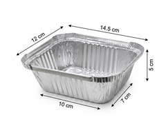 Fun Aluminium Containers With Paper Lids 420cc [10pcs x 1pkt]