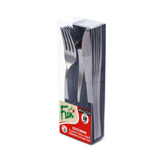 Fun Premium Plastic Silver Cutlery Set [18pcs x 1pkt]