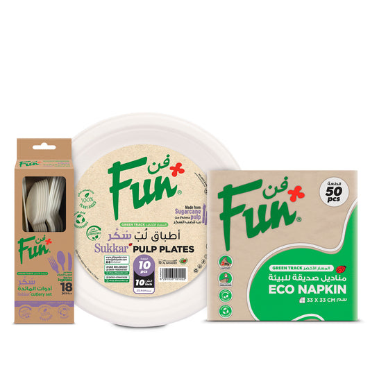 Fun Promopack Eco-Friendly Tableware (PULP10/10+SET3SUK-FUN+NA33B)