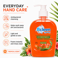 Bcleen Antibacterial Hand Wash with Moisturizer Tropical Scent 500ml [1pc]