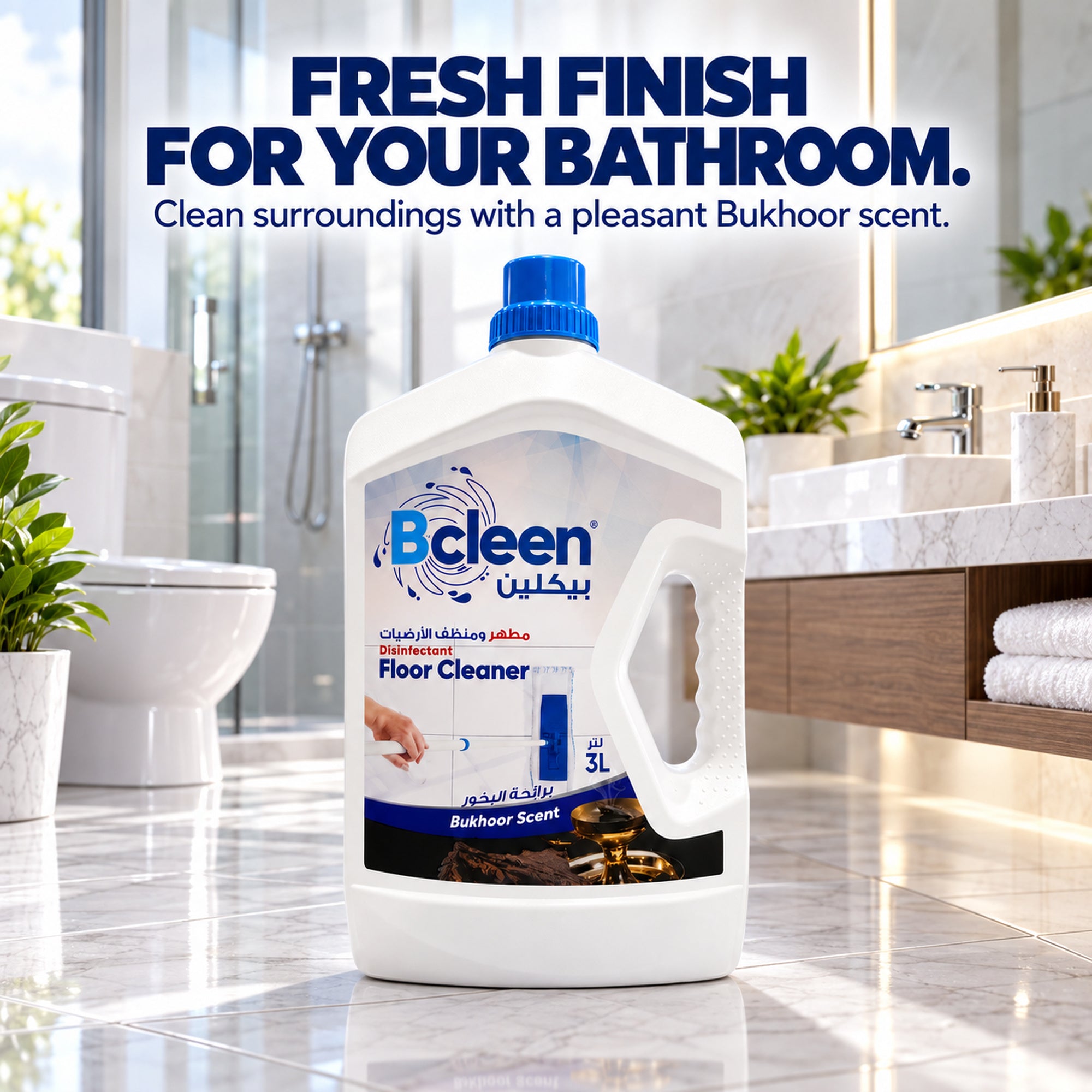 Bcleen Disinfectant Floor Cleaner Bukhoor Scent 3L [1pcs]