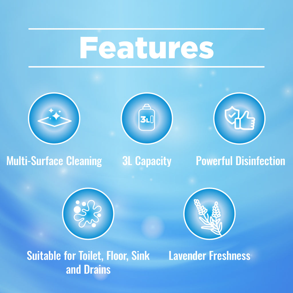 Bcleen® Disinfectant Floor Cleaner for Toilet, Floor, Sink and Drains