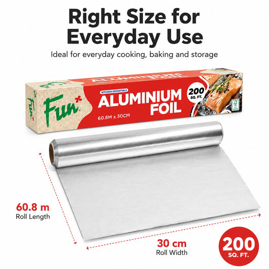 Fun Aluminium Foil 60.8m X 30cm [1rl]