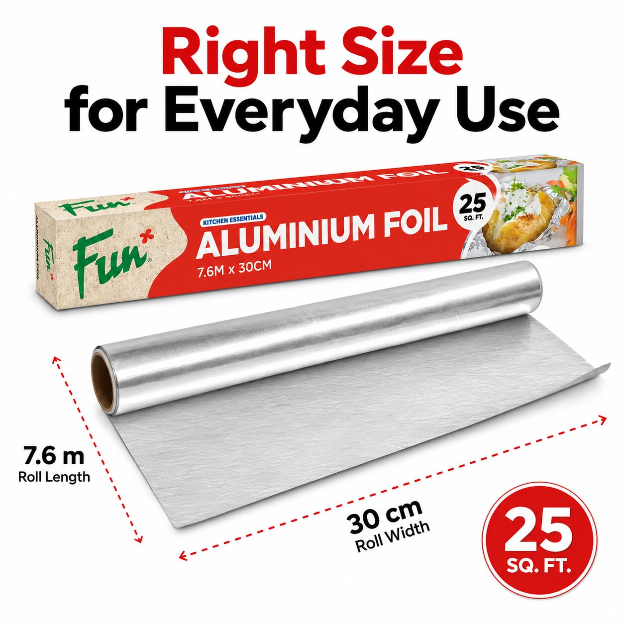 Fun Aluminium Foil 7.6m X 30cm [1rl]