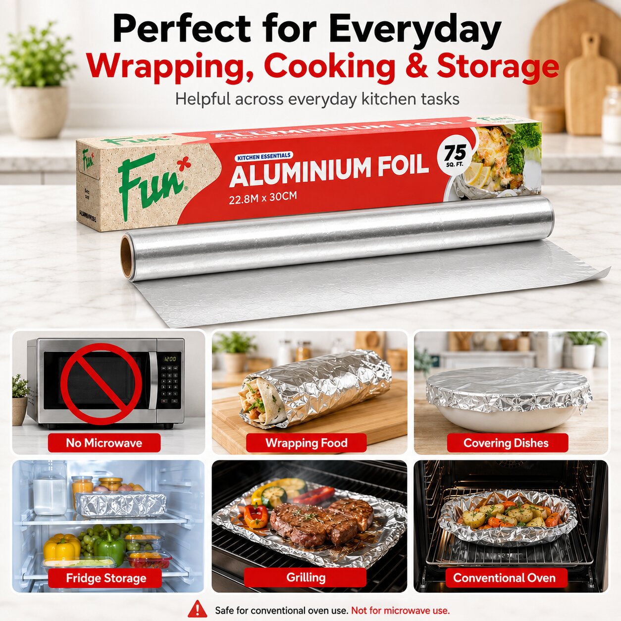 Fun Aluminium Foil 22.5m X 30cm [1rl]