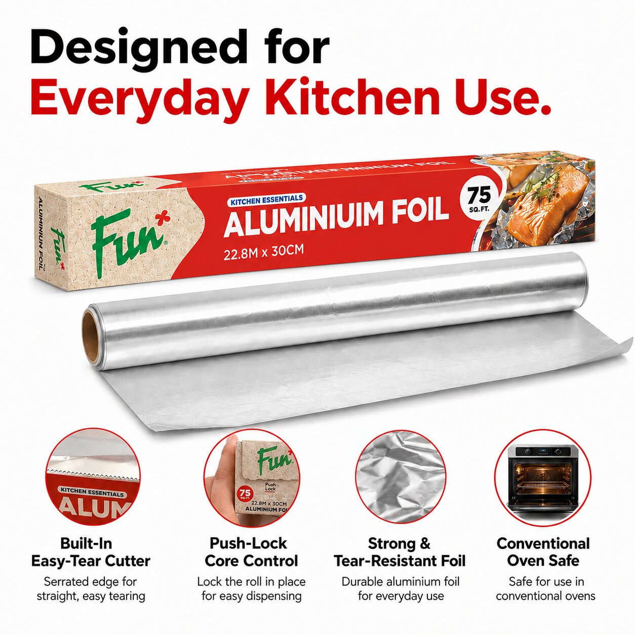 Fun Aluminium Foil 22.5m X 30cm [1rl]