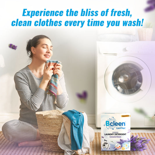 BOGO Bcleen Powder Laundry Detergent Lavender Scent 3kg