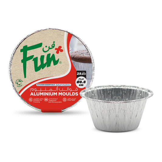 Fun® Aluminium Round Moulds Ø8.8cm [25pcs x 1pkt]