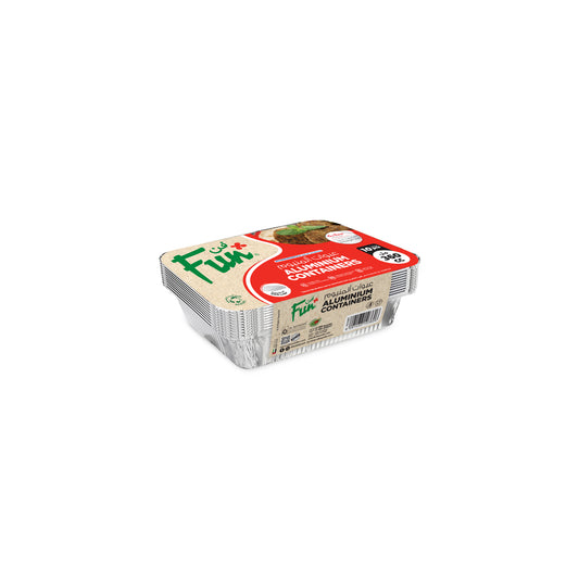 Fun® Aluminium Containers With Paper Lids [10pcs x 1pkt]