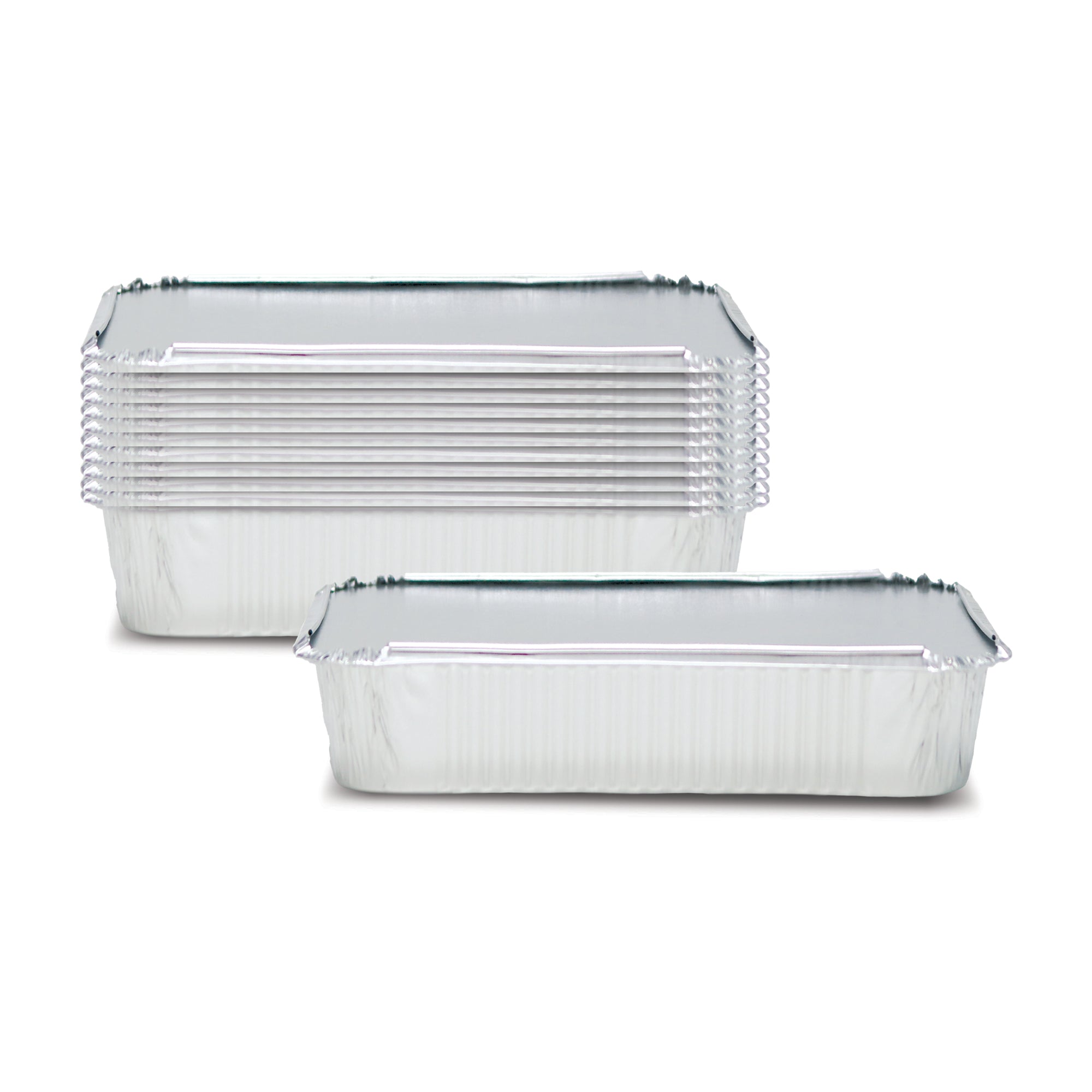 Fun Aluminium Containers With Paper Lids 800cc [10pcs x 1pkt]