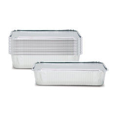 Fun Aluminium Containers With Paper Lids 800cc [10pcs x 1pkt]