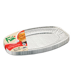 Fun® Aluminium Oval Platters 351x243x21mm [5pcs x 1pkt]