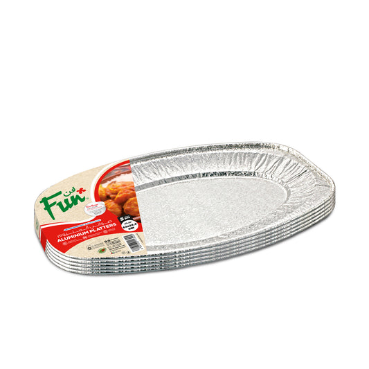 Fun® Aluminium Platter - Oval 430x286x25Mm [P:5pcsx1pkt]