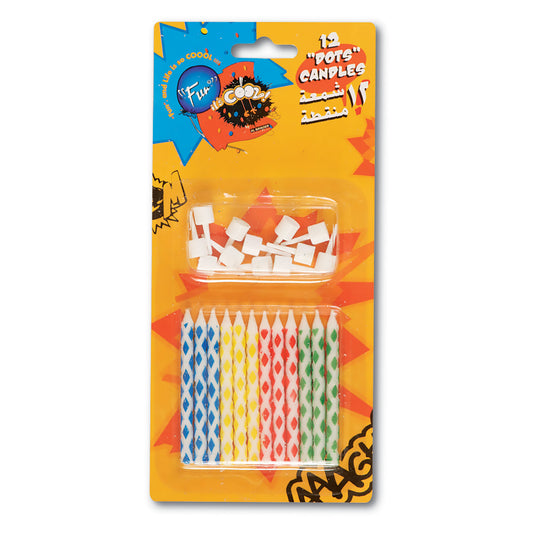 Fun® Sporal Xtra-Tall Birthday Candles [12pcsx1pkt]