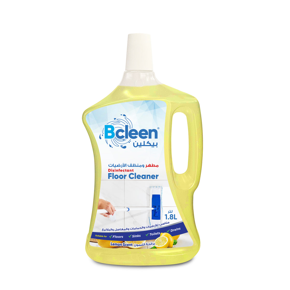Bcleen Disinfectant floor cleaner 1800ml - Lemon [1pc]