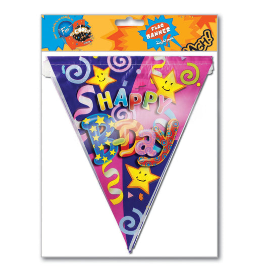 Fun® Banner 21.6*28.4cm - Happy Birthday Design [1pc]
