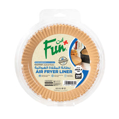Fun® Round Air fryer Brown Paper Liners 39gsm 20x4.5cm [100pcs x 1pkt]