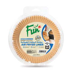 Fun® Round Air fryer Brown Paper Liners 39gsm 20x4.5cm [100pcs x 1pkt]