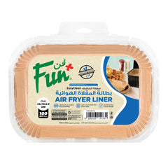 Fun® Rectangle Air Fryer Paper Liners 22x14x4.5cm [P:100pcsx1pkt]