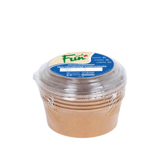 Fun Kraft Paper Multipurpose Containers with Clear Lids 500ml [6pcs x 1pkt]