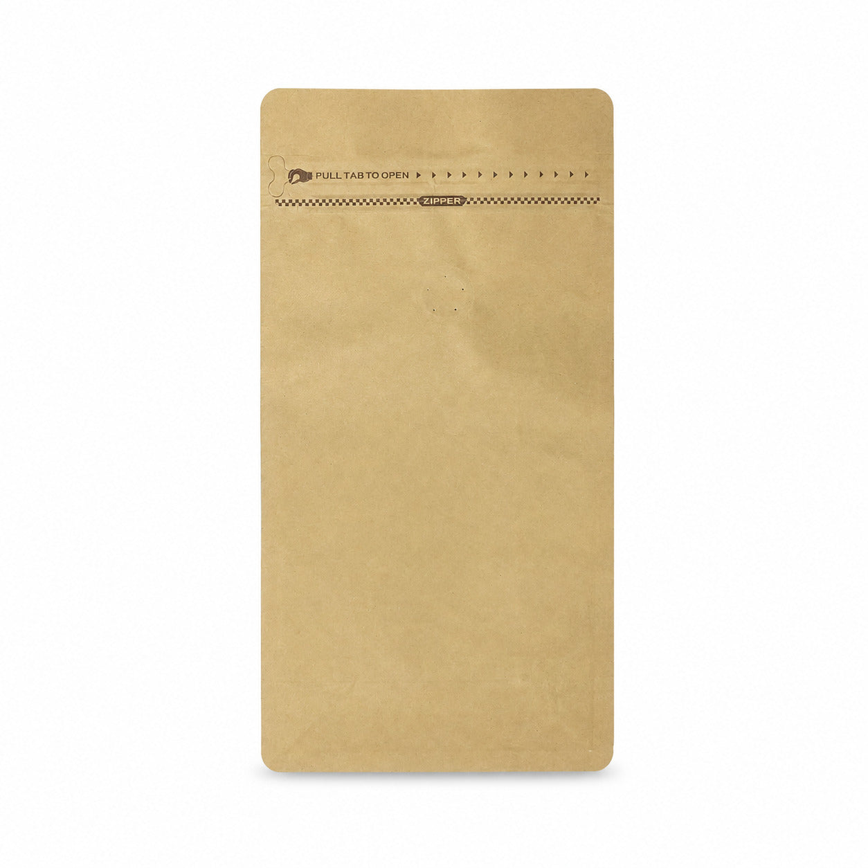Fun Brown Stand-Up Coffee Bag with Valve and Zipper 500ml [50pcs x1pkt]