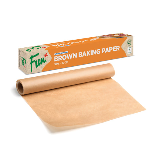 Fun® Paper Silicon-Coated Brown Baking Roll 10mx30cm [1-Roll]