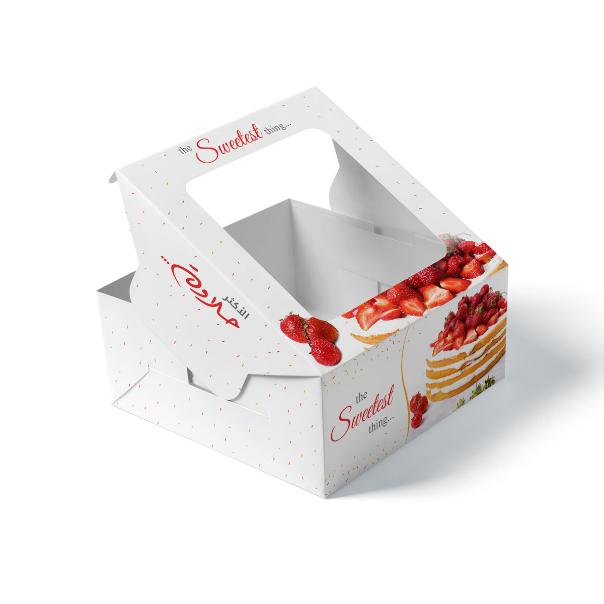 Fun® Square Cardboard Cake Boxes with Window 35x35x12m [1pc]
