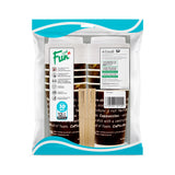 Fun® Paper Ripple Brown (Printed) Cup 12oz with Lid & Stirrer [10pcs x 1pkt]