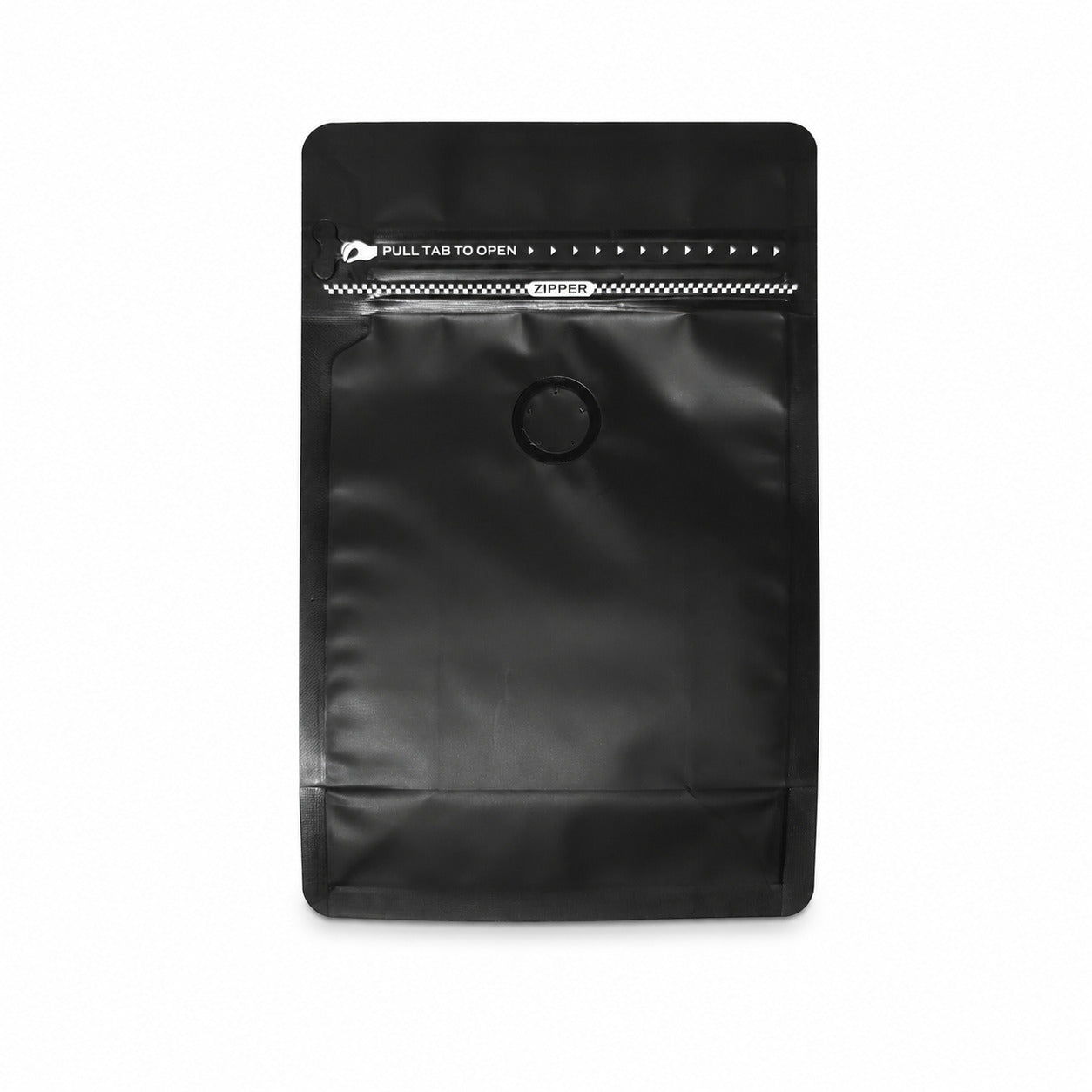 Fun Black Stand-Up Coffee Bag with Valve and Zipper 250ml [50pcs x1pkt]