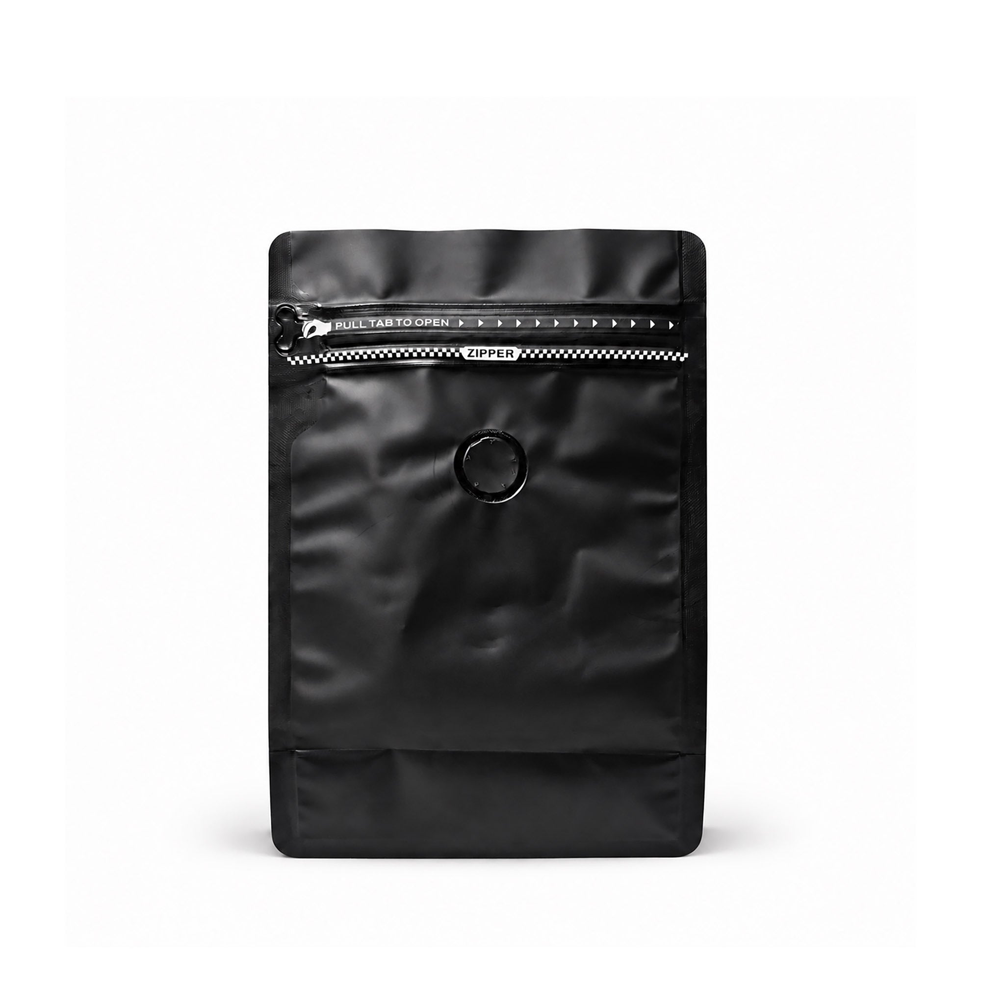 Fun Black Stand-Up Coffee Bag with Valve and Zipper 250ml [50pcs x1pkt]