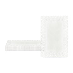 Fun Rectangular White Paper Doilies 8x12in [250pcs x 1pkt]