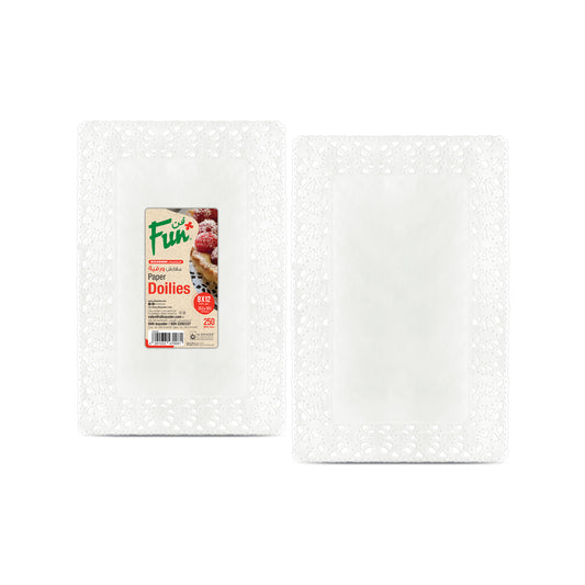 Fun® Paper Rectangular White Doilies 8x12in [250pcs x 1pkt]