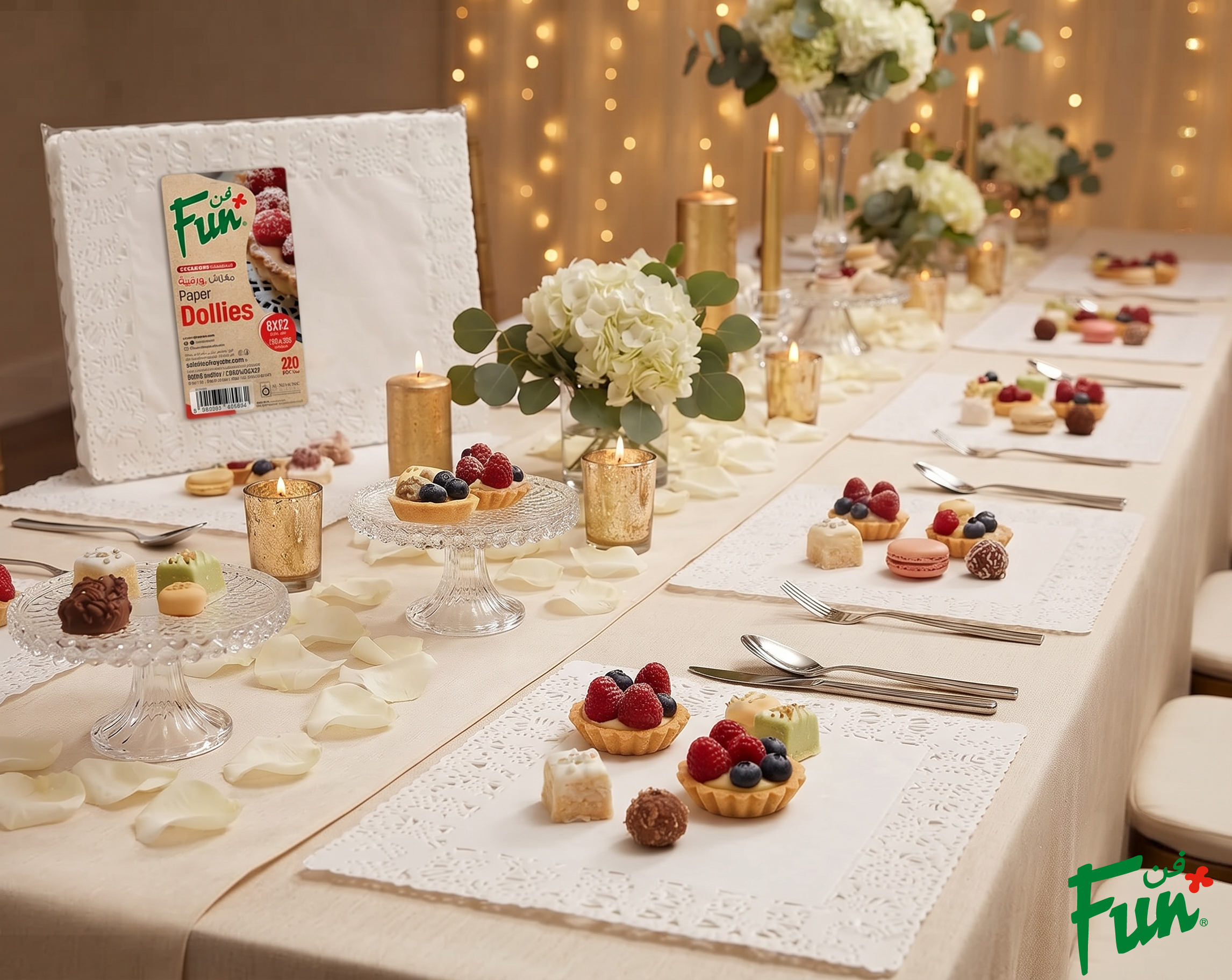 Fun Rectangular White Paper Doilies 8x12in [250pcs x 1pkt]
